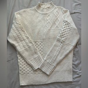 american eagle white sweater